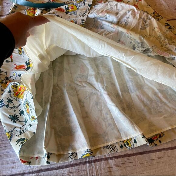 Modcloth Genuine Genius Halter Shirtdress in Island Beige Hawaii Print Size 2X - Picture 10 of 11